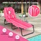 5-Position Adjustable Foldable Chaise Lounge Chair with Removable Pillows and Face Hole for Outdoors